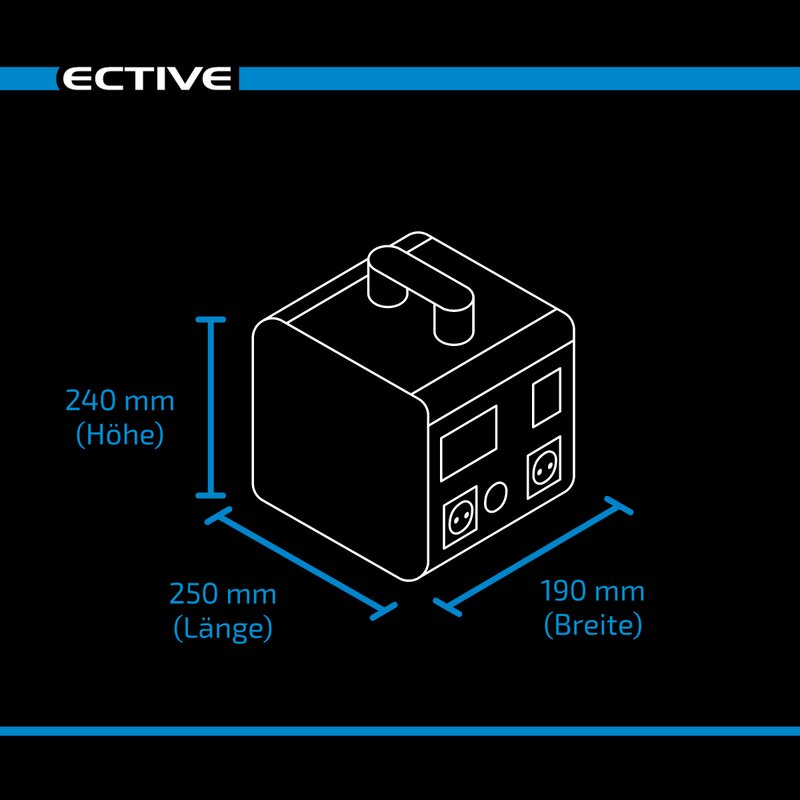ECTIVE BlackBox 5 / LiFePO4 Powerstation mit 230 V/500 W