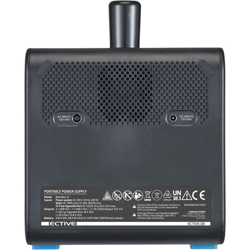 ECTIVE BlackBox 15 / LiFePO4  Powerstation mit 230 V/1500 W