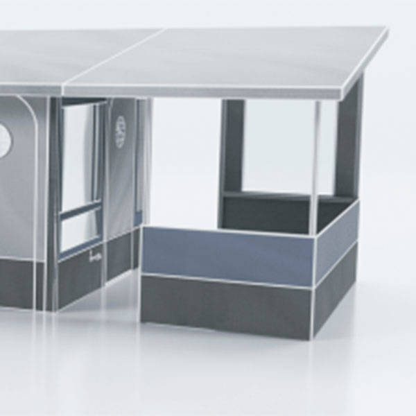 Offene Veranda komplett für 300 Tiefe